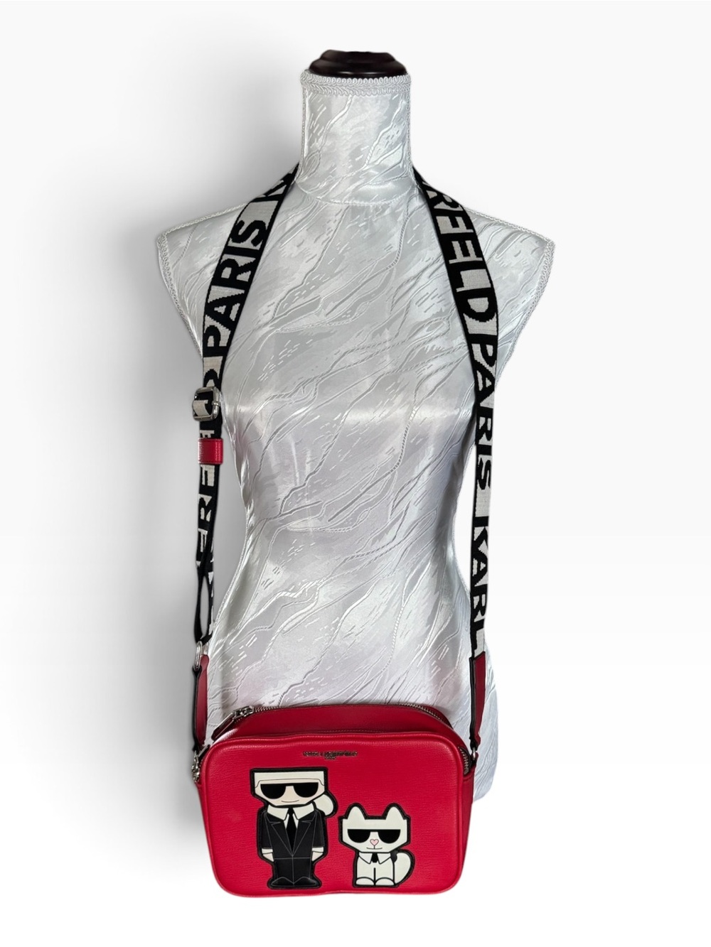 red Karl Lagerfeld Paris Maybelle Crossbody Bag